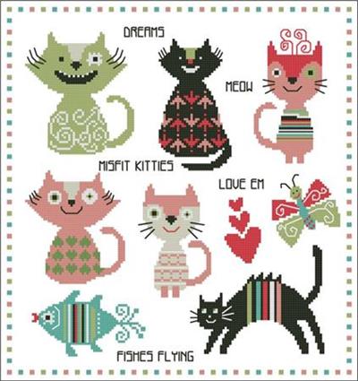 (image for) Misfit Kitty Cats Colorful